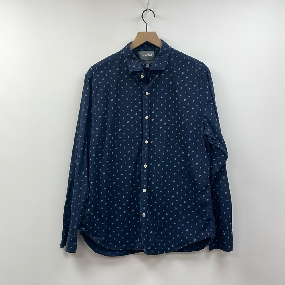 Bonobos Navy Blue Casual Button Down Shirt
